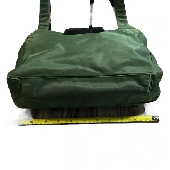 PRADA LUX Emerald/Olive GREEN Tessuto NYLON Lucite Clasp Shoulder
RARE - Picture 8 of 13